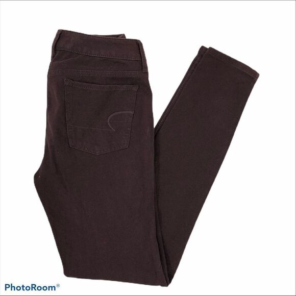 American‎ Eagle Burgundy Slim Fit Pants Size 4 - Picture 3 of 9